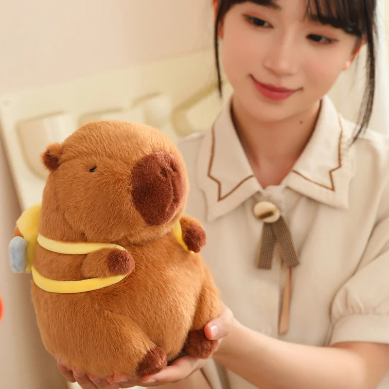 Lotus Leaf Capybara Plush Toy with Unicorn and Dinosaur Design
