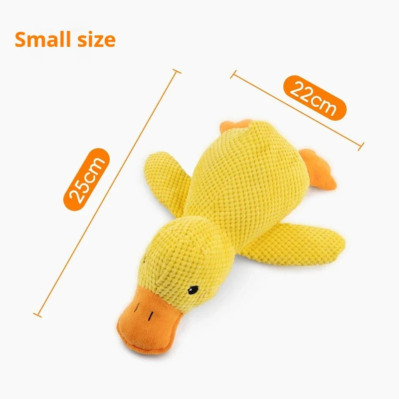Dog Toy Plush Companion Sleeping Duck Bite Resistant Teeth Grinding Sound Relief Duck Sound Relieve Boredom Cat Pet Toy