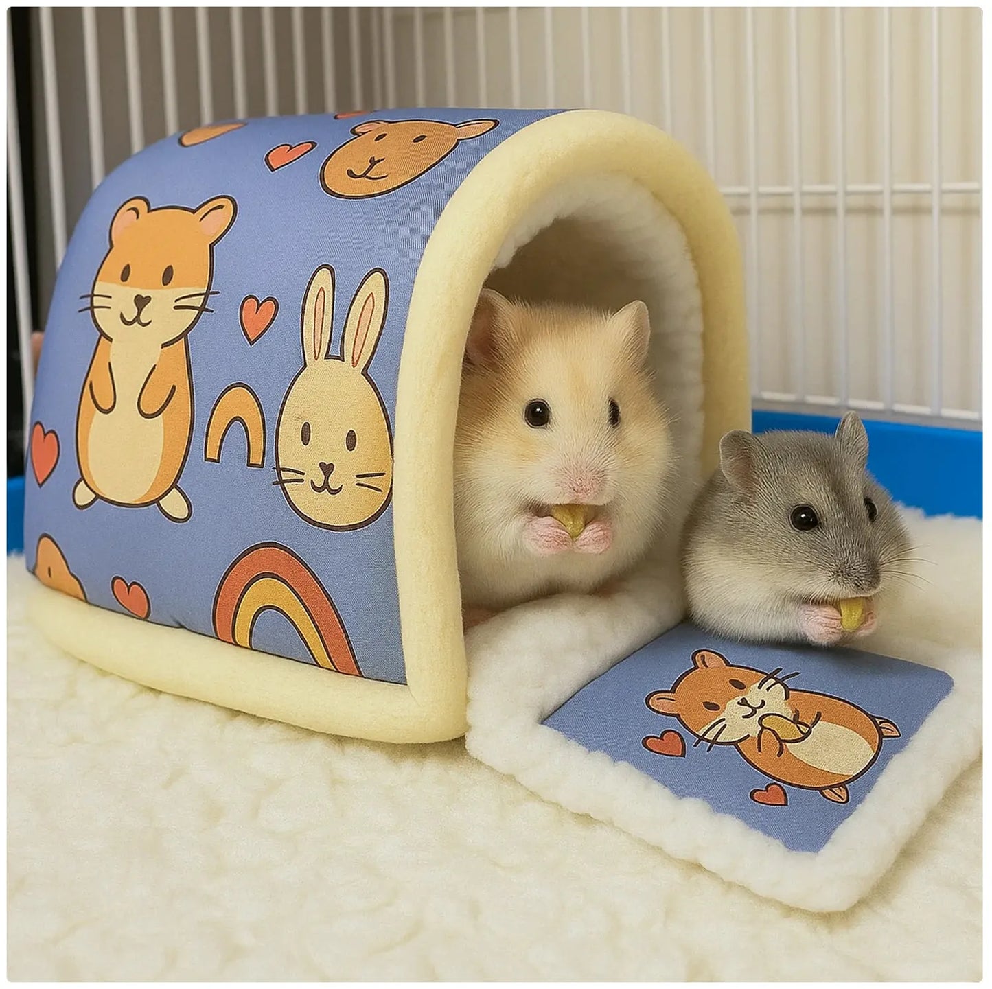 New Style Pet Cotton Nest Winter Insulated House Hamster Nest Golden Thread Bear Flower Branch Rat Add Cotton Warm Nest Little