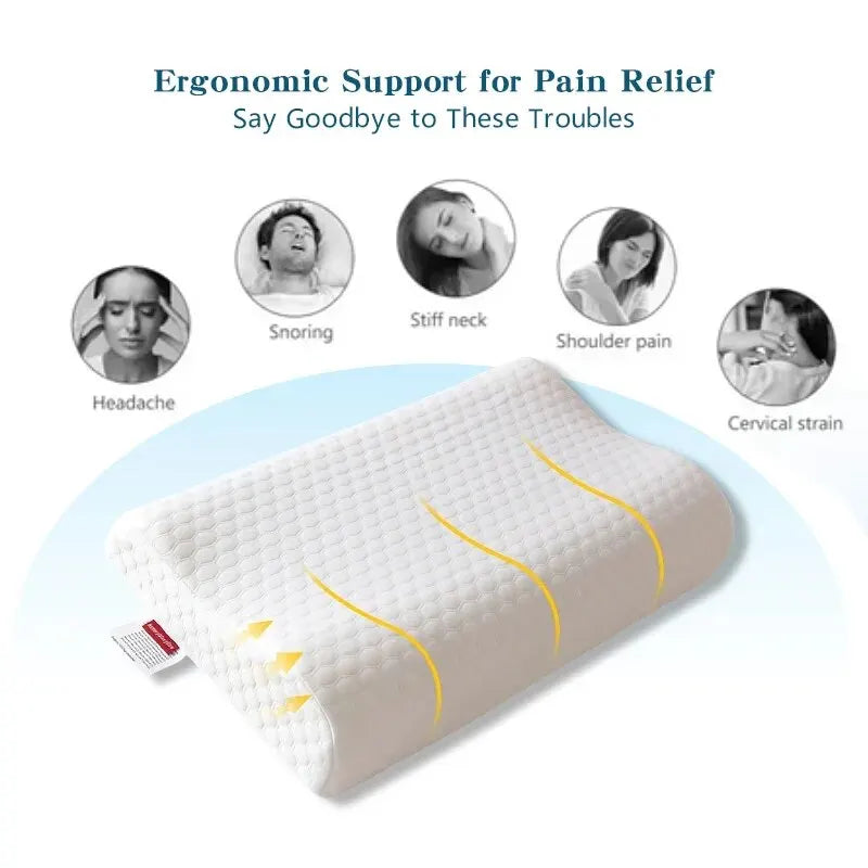 1pc Memory Foam Pillow For Anti-Snoring With Knitted Cover