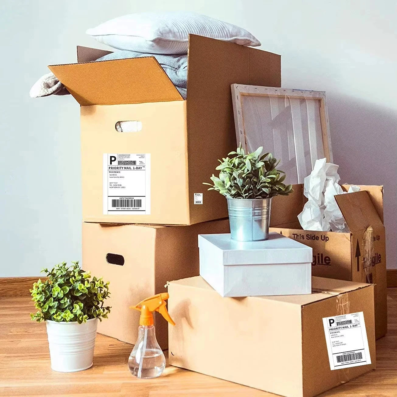 4x6 Inch Thermal Shipping Labels 500 Sheets Self-Adhesive Oil-Proof All-Purpose Sticker Paper for Efficient Labeling and Shipping