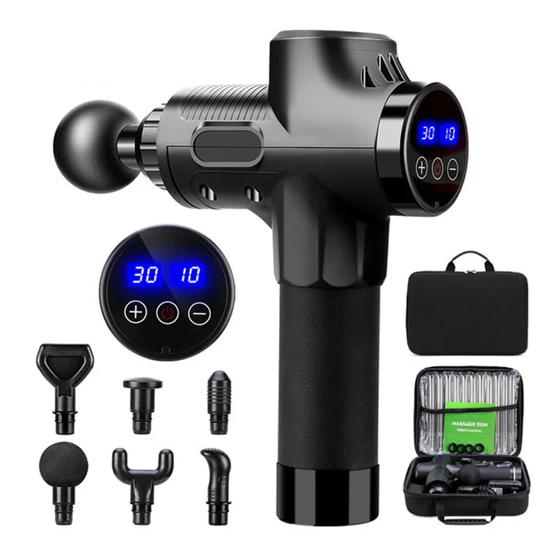 Fascial Massage Gun Electric Percussion Pistol Massager for Deep Tissue Pain Relief and Muscle Relaxation
