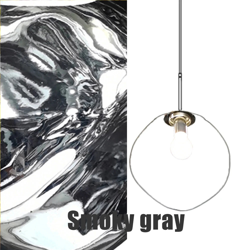 Modern Glass Pendant Light with PVC Lava Design for Nordic Loft Style Home Decor and LED Ceiling Illumination