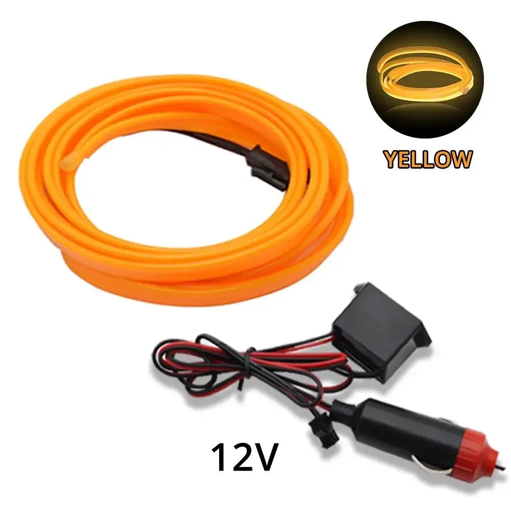 1M/2M/3M/5M Car Interior LED Strip Flexible Neon Lights USB