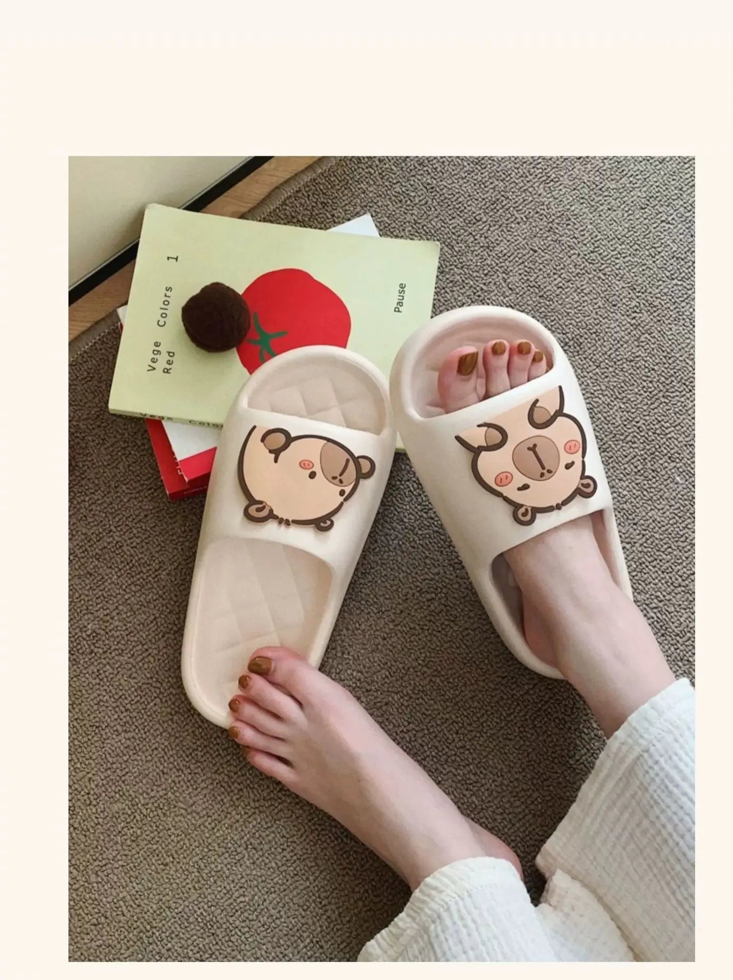 Home Slipper Women Capybara Cute Cloud Sandals Flip Flops