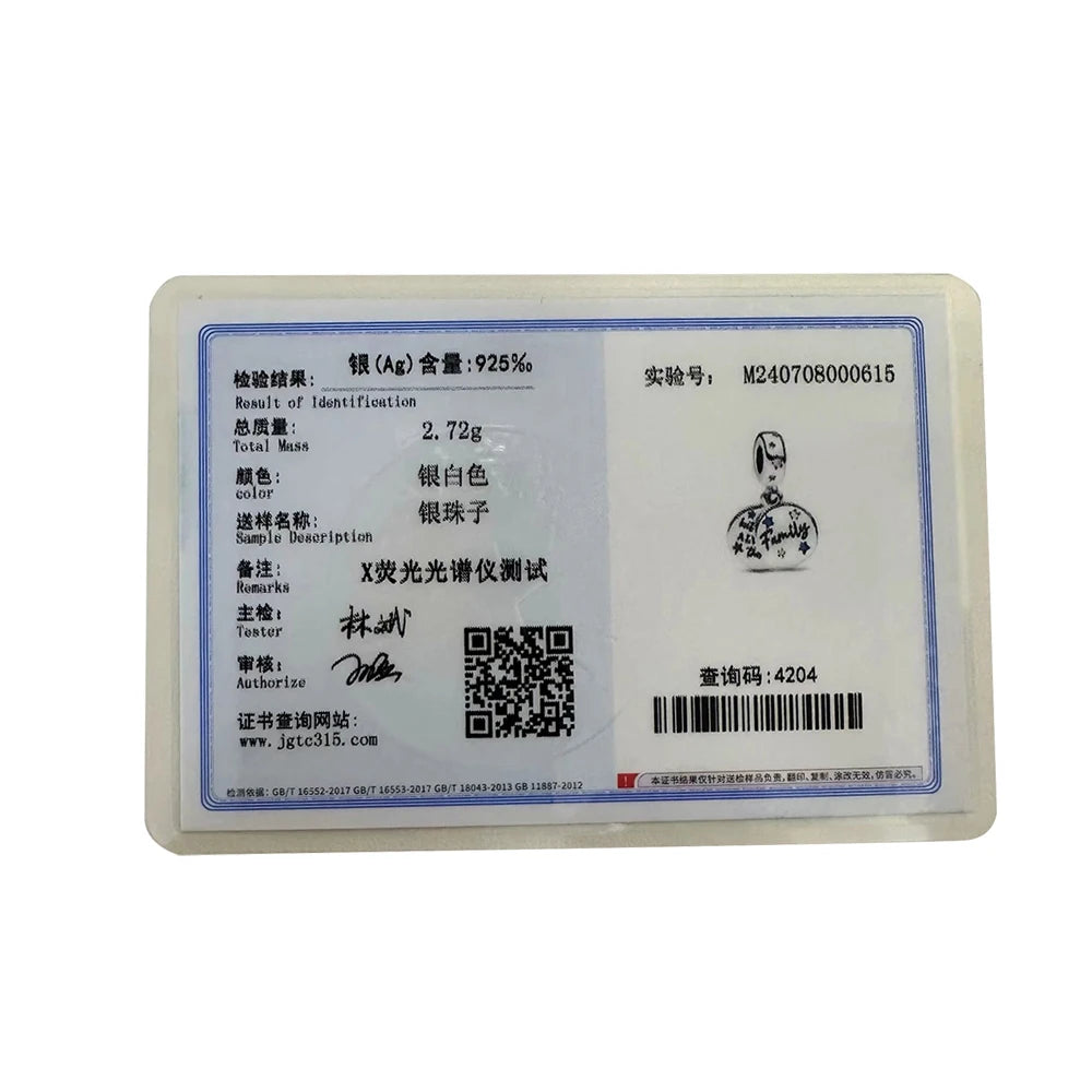 Authentic 925 Sterling Silver Charm Sparkling Star Moon Sun Pendant Jewelry Gift