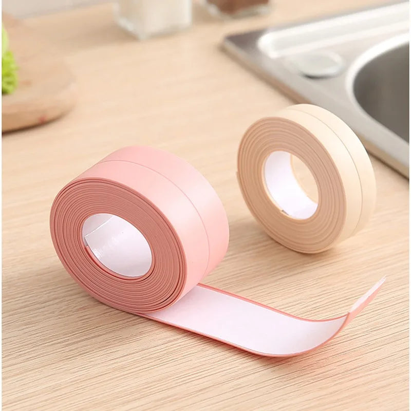Shower Bath Sealing Tape Strips PVC Self Adhesive Waterproof