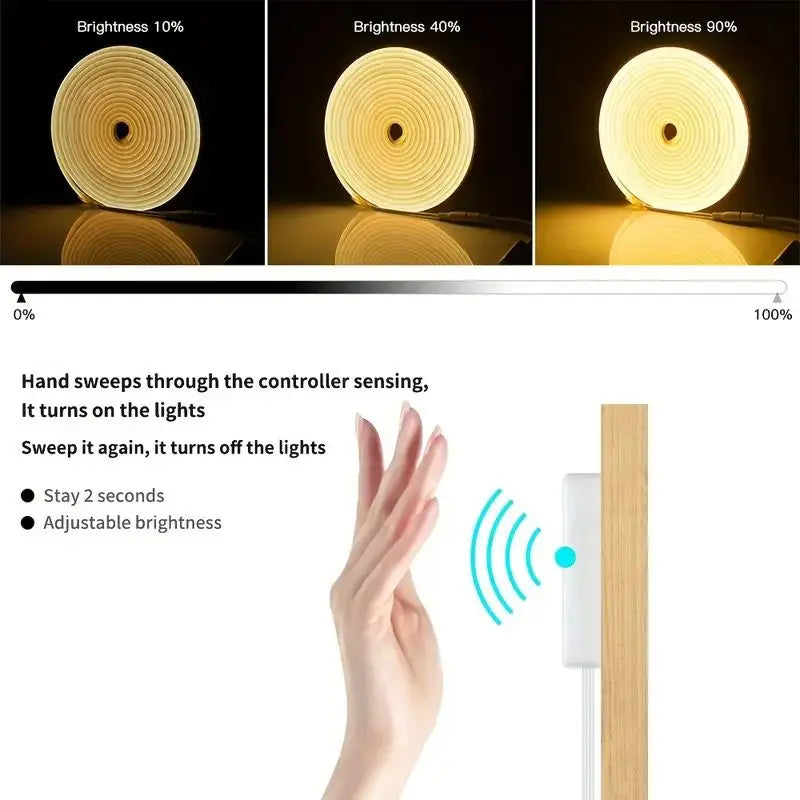 LED Neon Lights Strip Dimmable Waterproof USB Powered Motion Sensor Hand Scan Switch for Home Party DIY Neon Sign