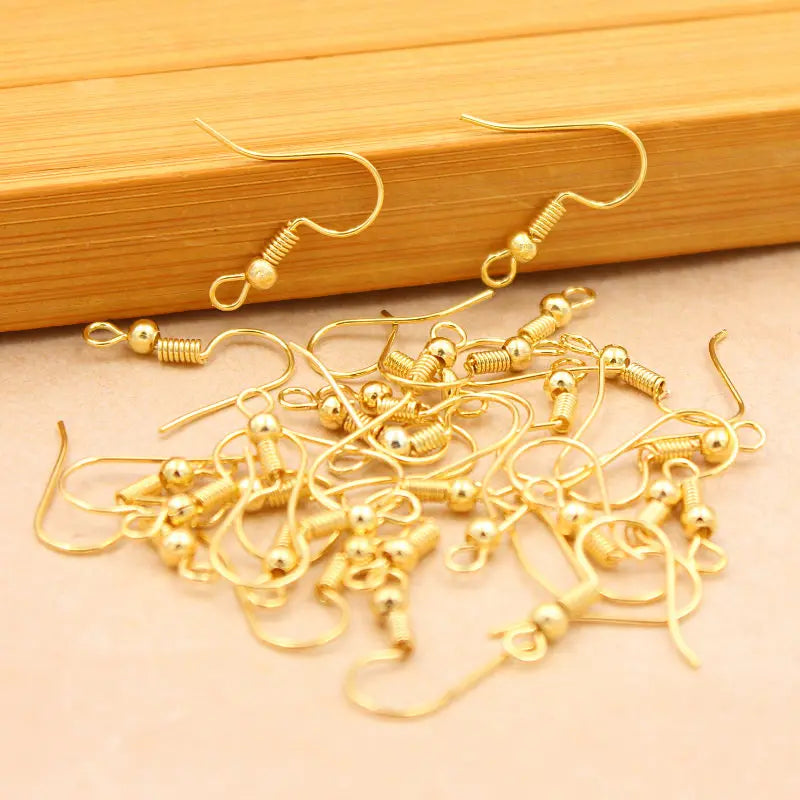 100/200pcs DIY Earring Findings Stainless Steel Hooks Hypoallergenic Earwires