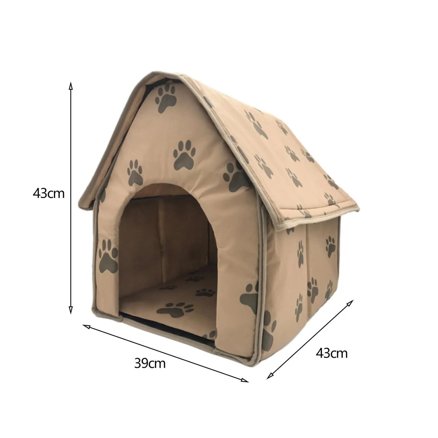 Portable Pet Dog Cat Puppy Soft House Bed Cat Footprint House Tent Kennel