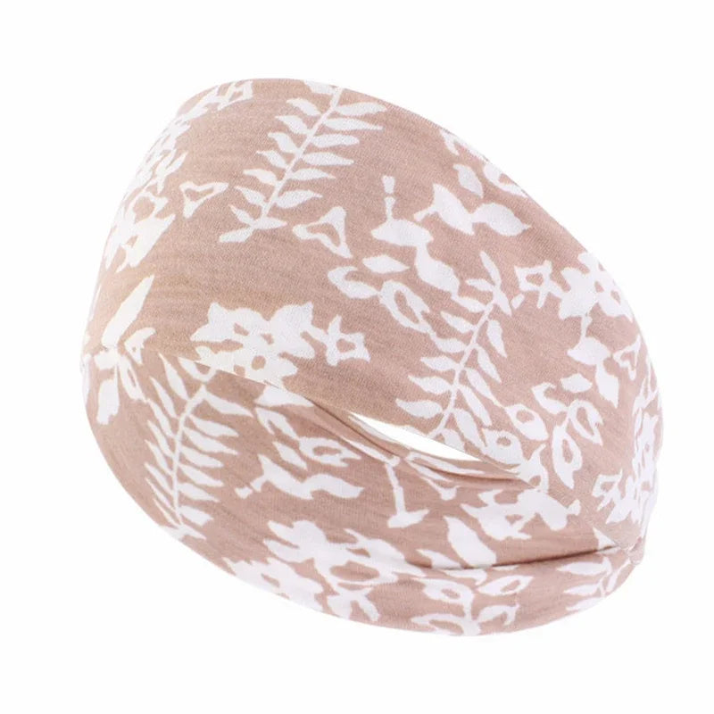 Headbands For Women Solid Color Elastic Wide Turban Headwrap Yoga Makeup Hair Accessories