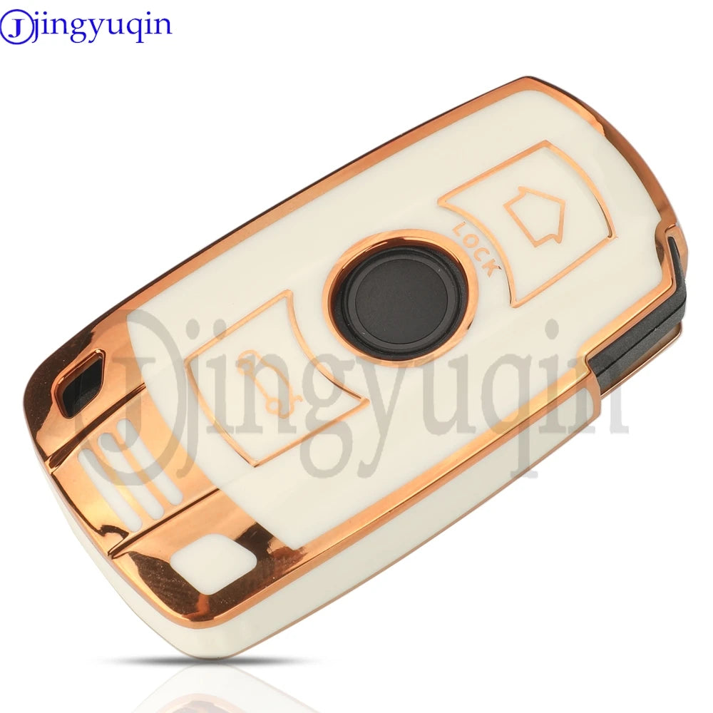 Jingyuqin TPU Car Key Case Cover For BMW Models 1 3 5 6 X1 X3 X5 Z4