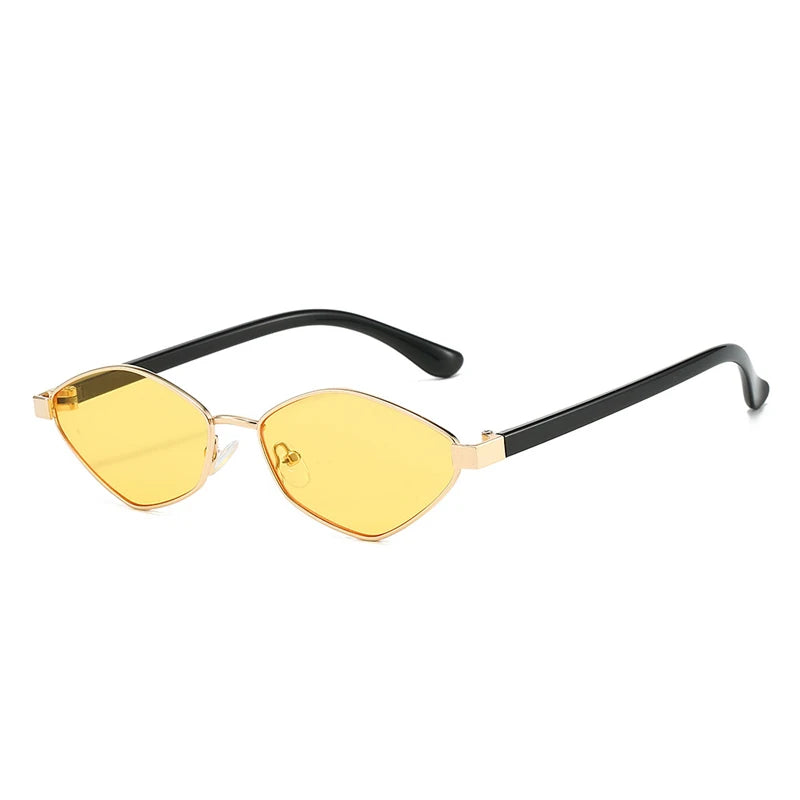 SO&EI Fashion Irregular Polygon Cat Eye Sunglasses UV400 Retro Shades for Women and Men