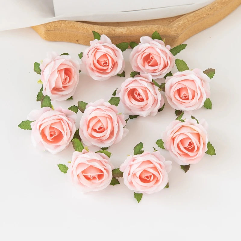 100PCS Silk Artificial Roses for DIY Home Decor Wedding Party Christmas Wreaths and Garden Arrangements
