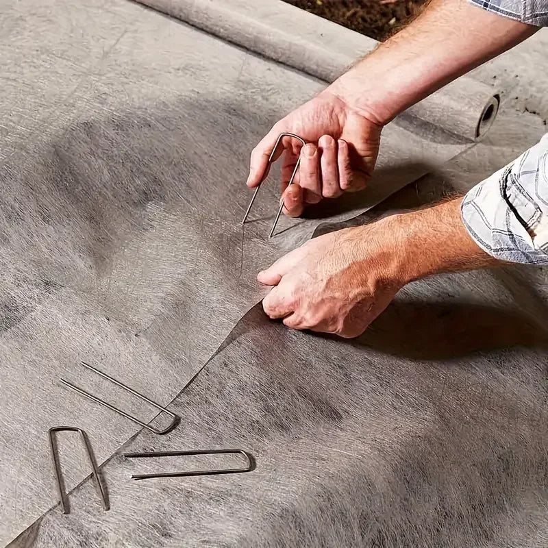 U Type Heavy Duty Garden Staples for Securing Landscape Fencing and Lawn Barriers Galvanized Sod Pins and Ground Stakes