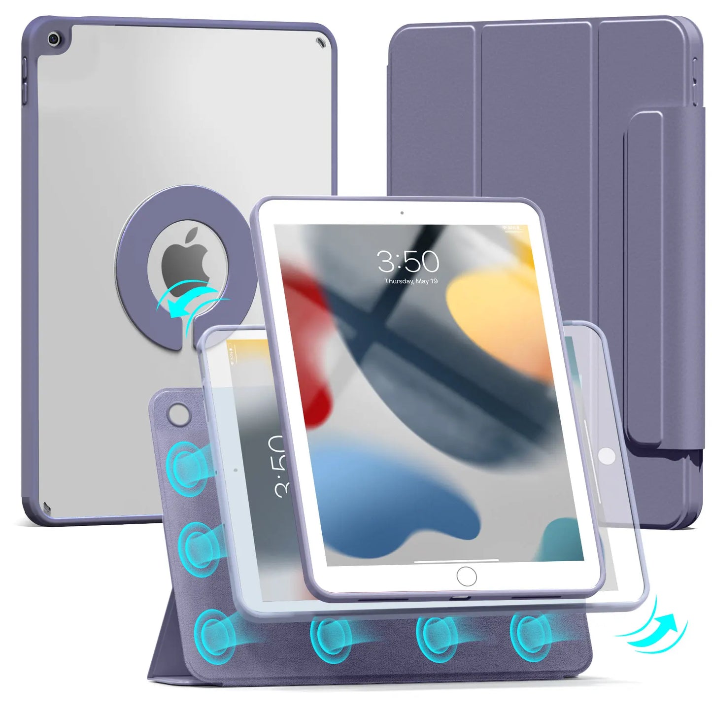 RBP Magnetic Case for iPad 10 10.9 2022 Pro 11 12.9 with Detachable Back Shell for iPad Air 4 10.9 and iPad 10.2 7th 8th 9th Mini 6 Protection and Style