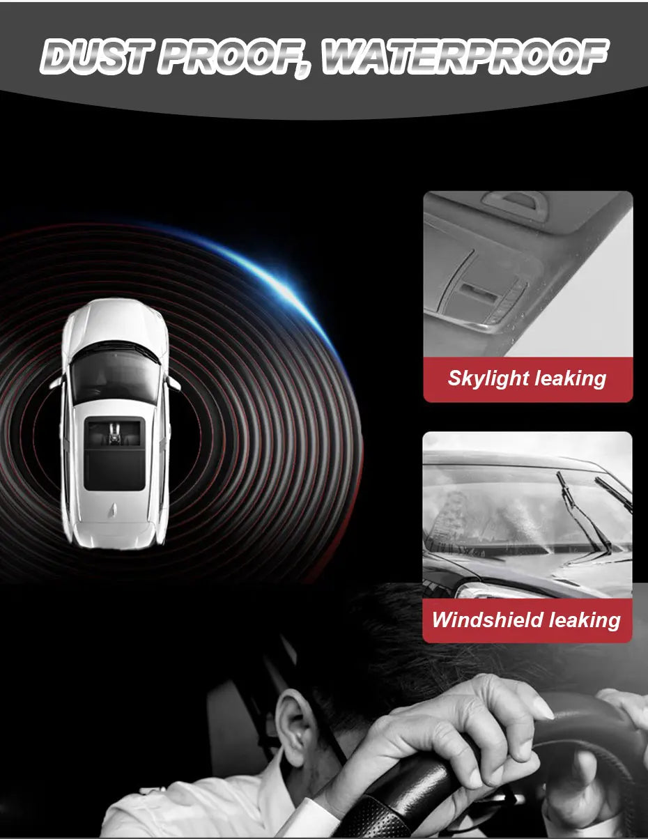 SEAMETAL Front Windshield Car Sealing Strip 2m Waterproof Edge Protector