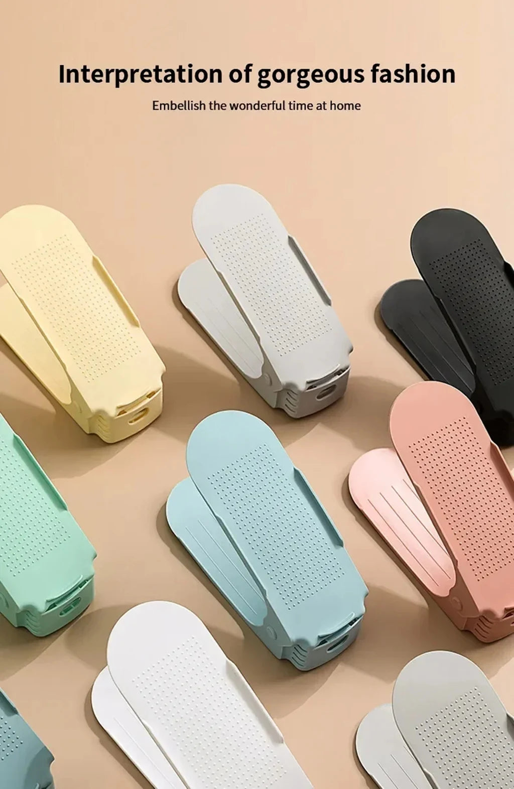 1Pcs Adjustable Shoe Rack Organizer Double-Layer Space Saver