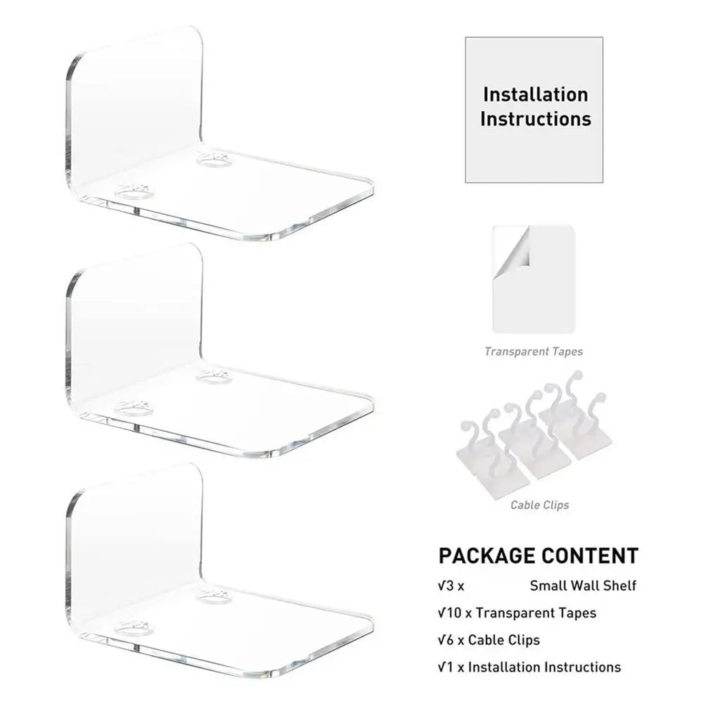 Wall Mounted Storage Holders Vinyl Acrylic Display Shelf Rack