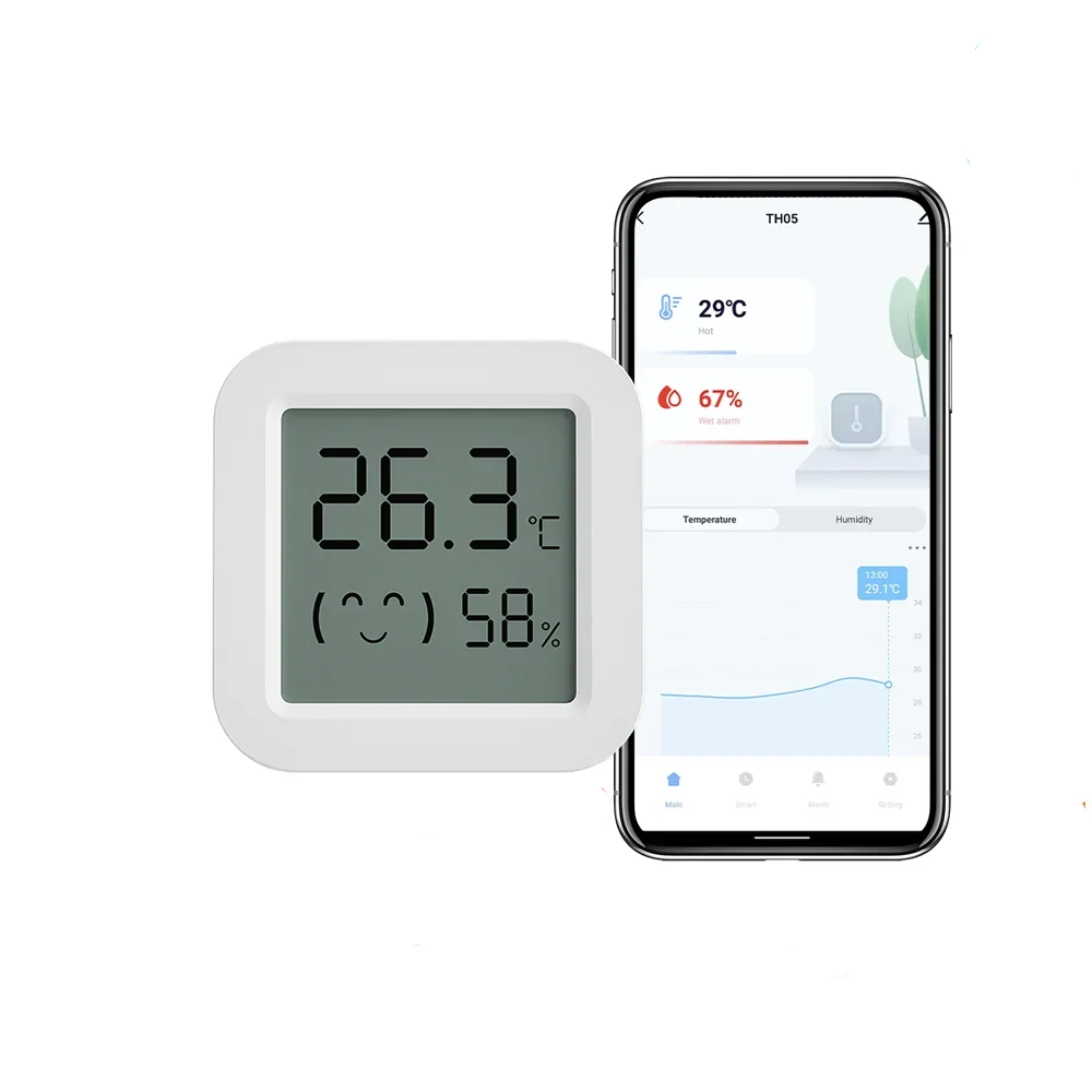 Sensor de temperatura y humedad inalámbrico Tuya Smart MINI con pantalla LCD, termómetro e higrómetro, aplicación remota para hogares inteligentes