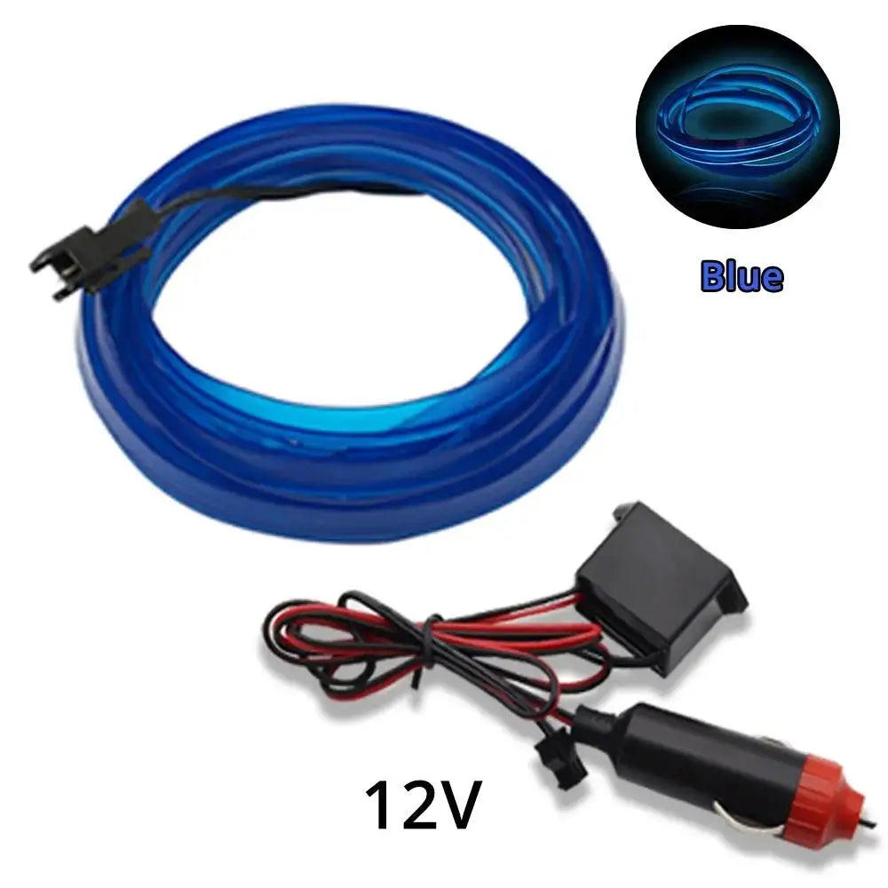 1M/2M/3M/5M Car Interior LED Strip Flexible Neon Lights USB