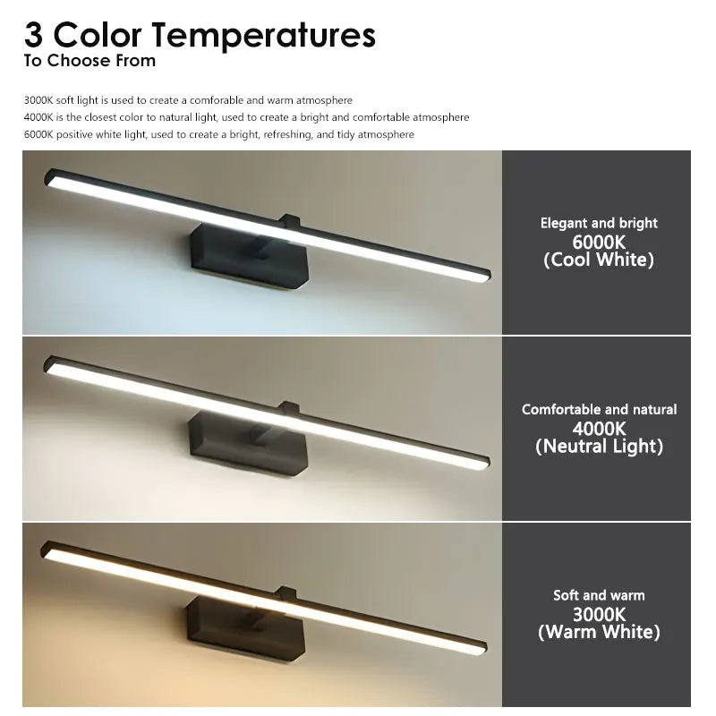 Nordic LED Wall Lamps for Bathroom and Stairs Aluminum Sconce Lighting Fixtures for Makeup and Home Decor