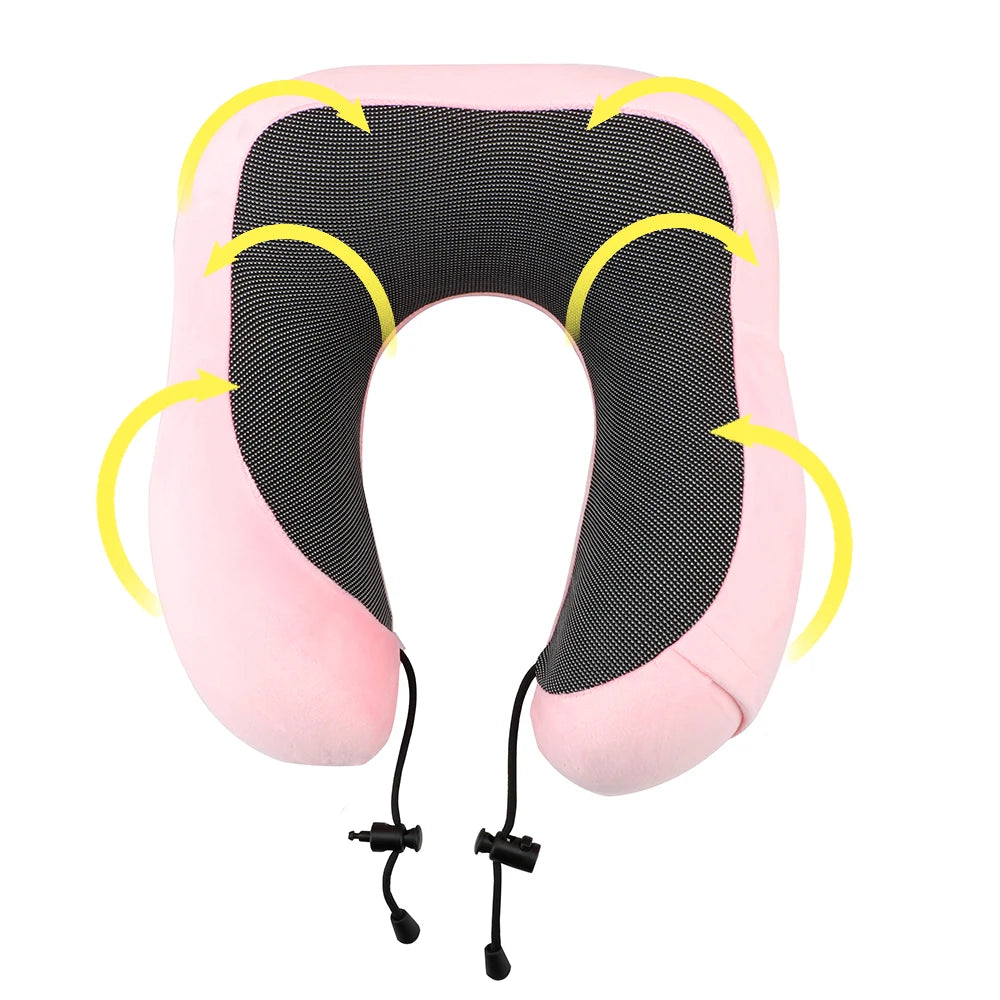 Soft Travel Pillow U Shaped Memory Foam Neck Cushion for Airplanes
