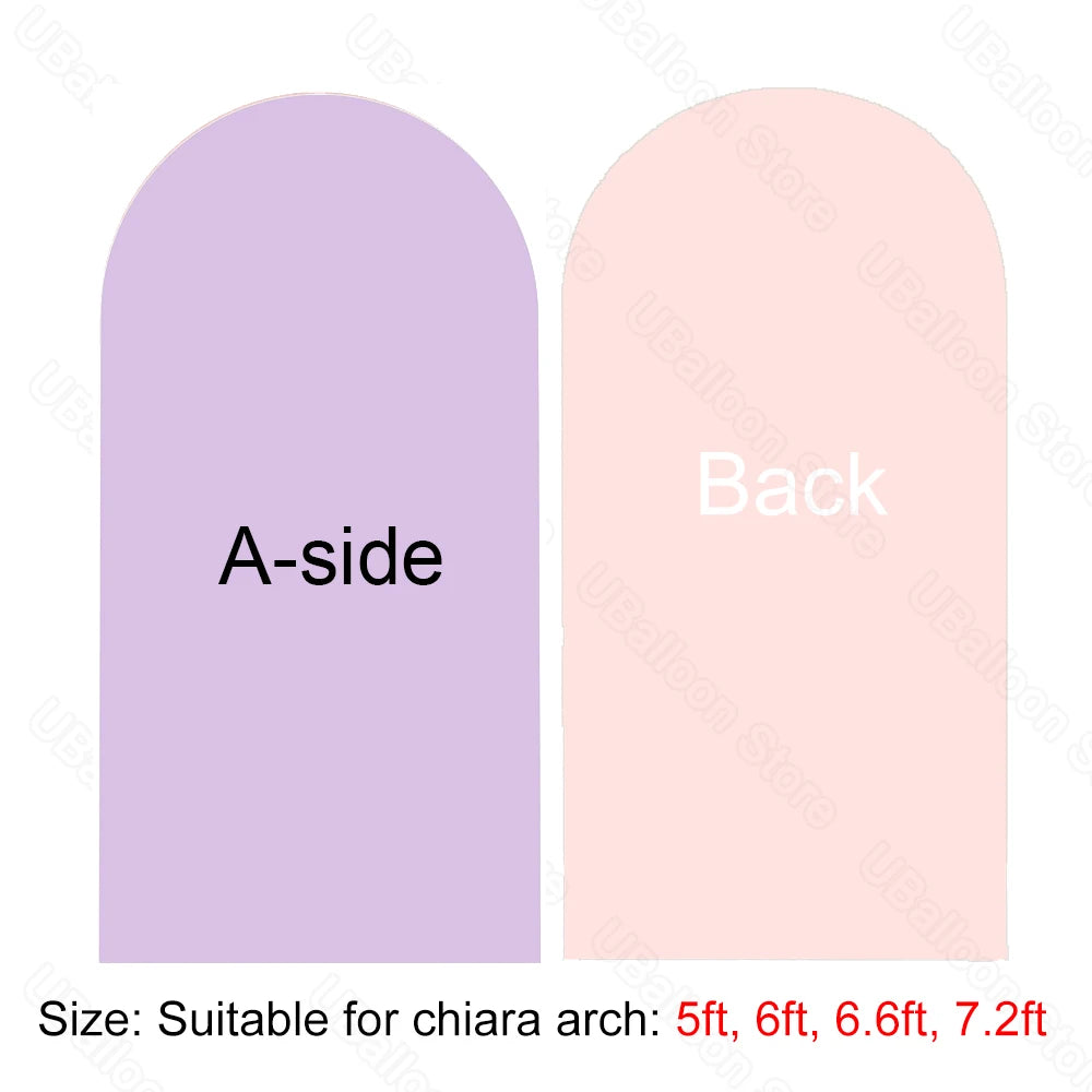 2M Chiara Arch Cover Double Sided White and Hot Pink Fabric Backdrop for Birthday Baby Shower and Wedding Decorations