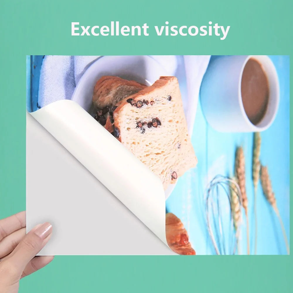 Adhesive Glossy Photo Paper A4 50 Sheets Waterproof Inkjet Printing Paper for DIY Stickers and Custom Labels