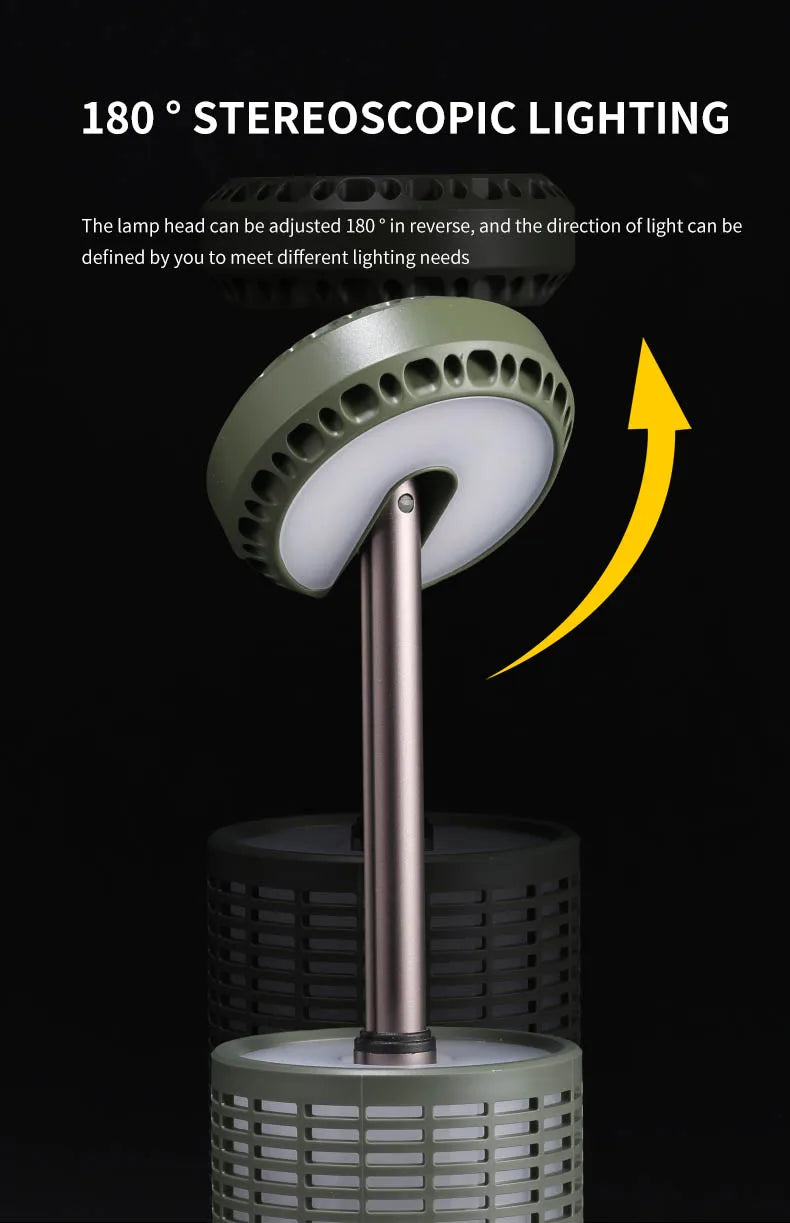 Folding Camping Light Portable Telescopic Lanterns 10000mAh Waterproof Magnetic Lamp with Triangle Stand Base