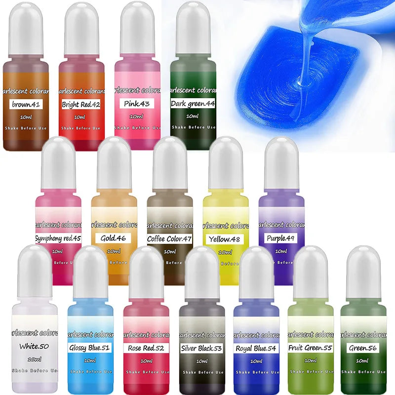 Epoxy Resin Pigment Set Liquid Coloring Agent for DIY Crafts