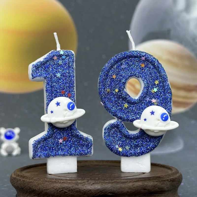 DIY Digital Birthday Wax Planet Universe Cake Candles