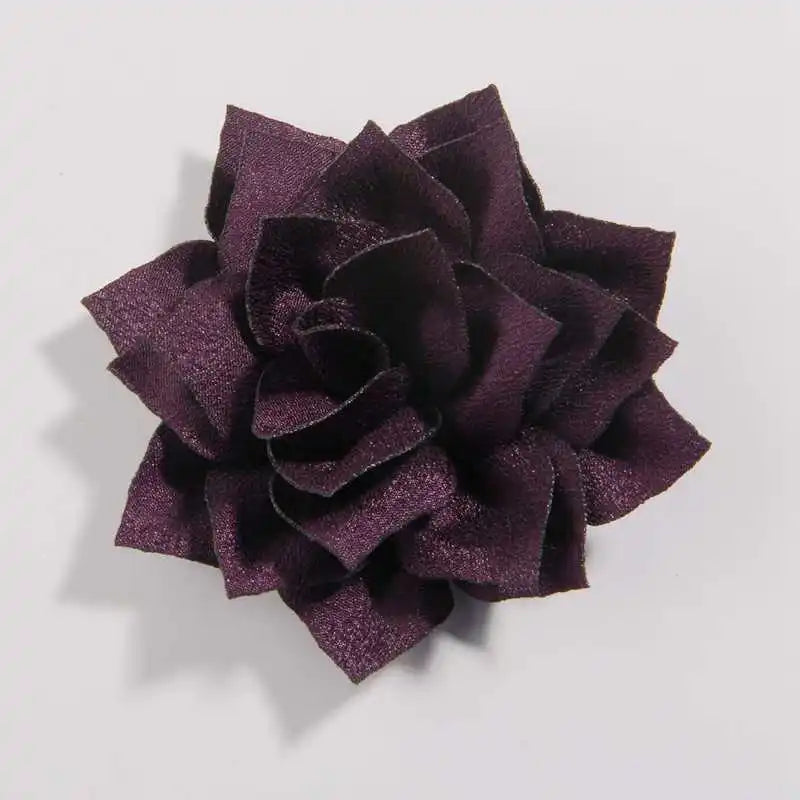 50PCS 7.5CM 2.95 Inch Fashion Lotus Satin Hair Flowers for DIY Headbands and Wedding Decor