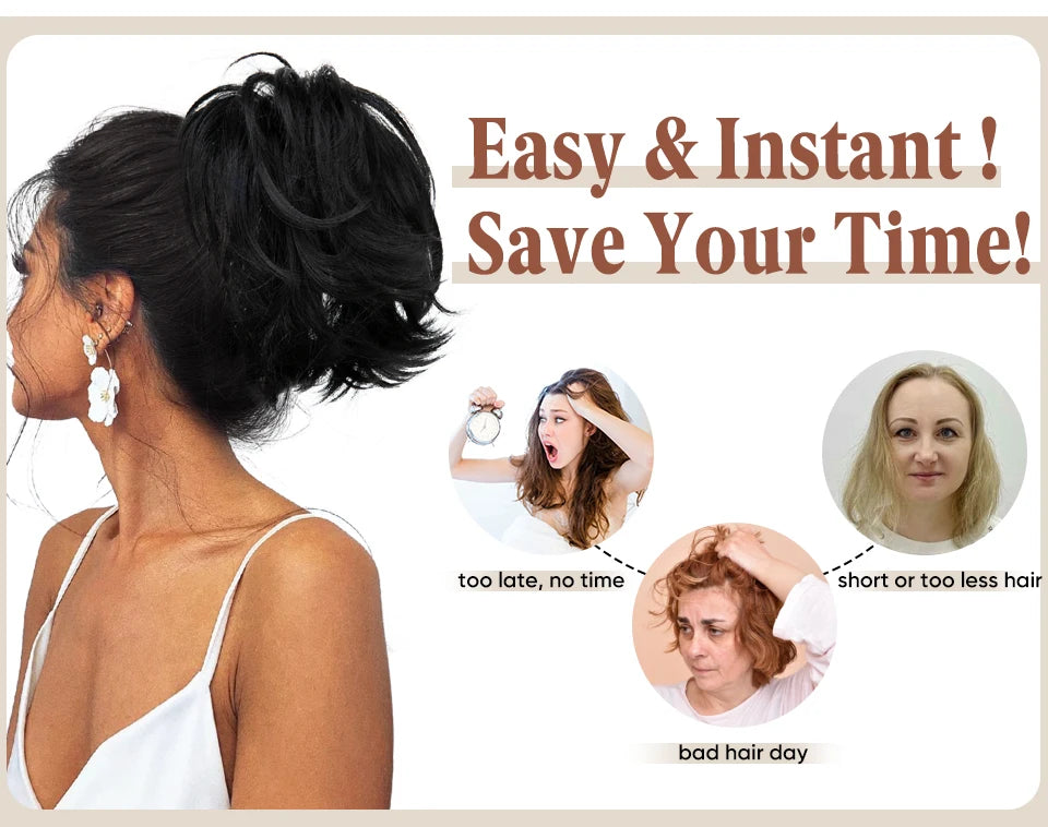 Premium Synthetic Claw Clip Ponytail Extension Hairpiece for Women P025