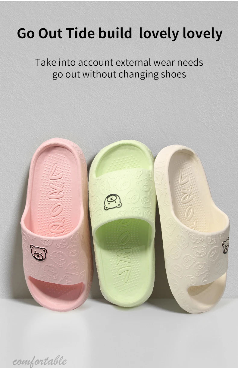 Non-Slip Slippers Female Summer EVA Indoor Home Sandals 2024