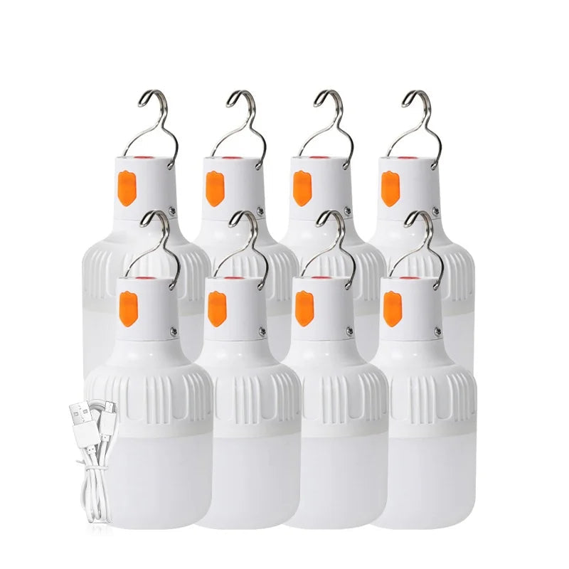 2pcs Rechargeable LED Emergency Portable Lights for Camping