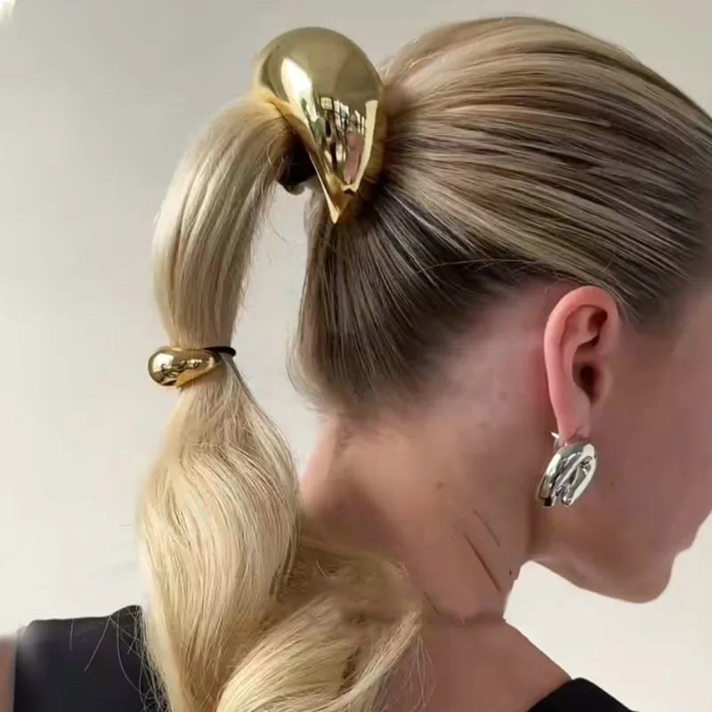 New Fashion Metal Irregular Double-Layer Hair Bands Ropes