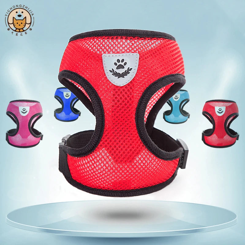 New Cat Harness Vest Walking Leash For Puppy dog Collar Polyester Adjustable Mesh Dog Harness For Small Medium Pet Accessories