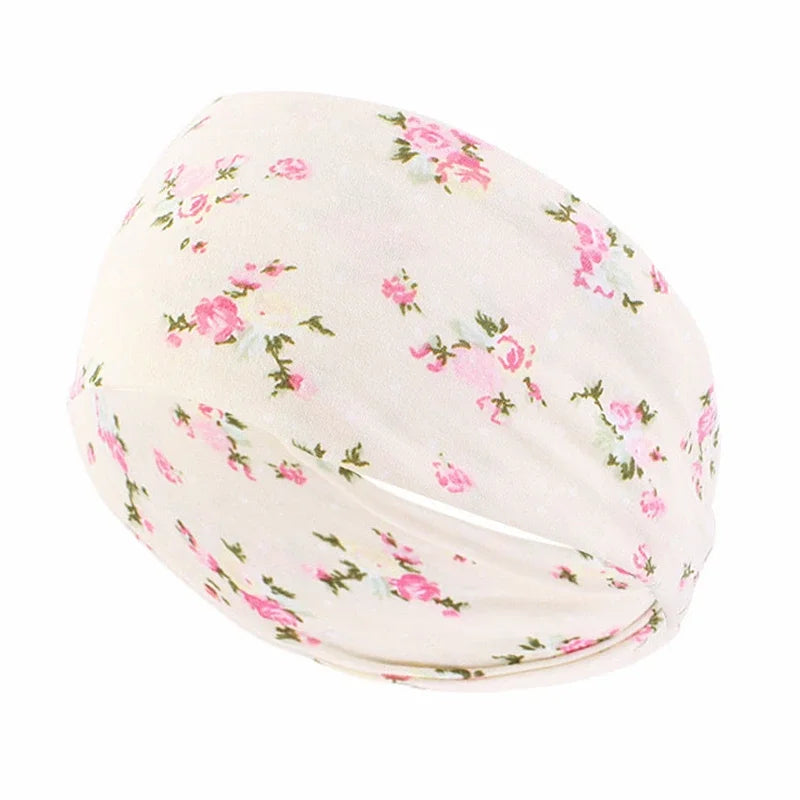 Headbands For Women Solid Color Elastic Wide Turban Headwrap Yoga Makeup Hair Accessories