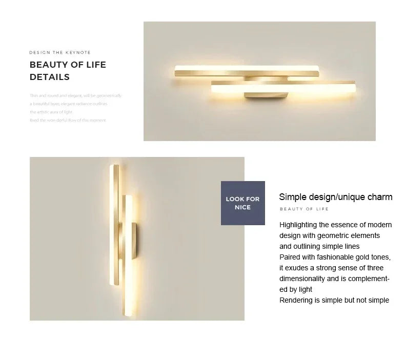 Modern LED Acrylic Wall Light Sconce for Bedroom and Hallway Decor