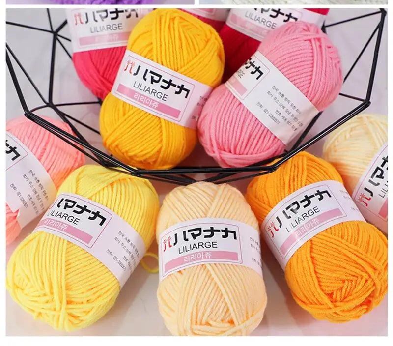 DIY Baby Milk Soft Cotton Knitting Yarn for Sweaters
