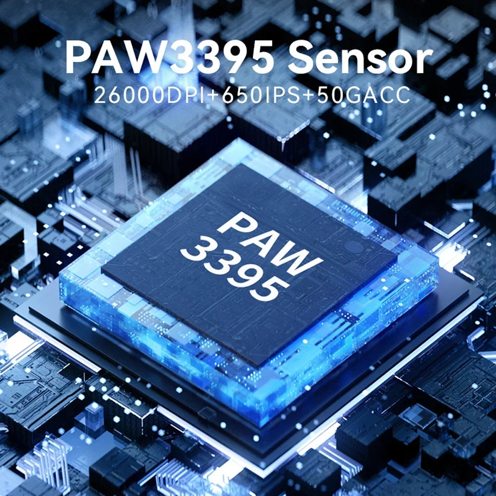 Delux M900PRO Wireless Gaming Mouse Ergonomic 8K PAW3395 RGB Dock