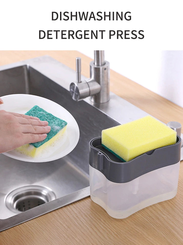 1PC PP Plastic Storage Box Dishwasher Soap Dispenser Press