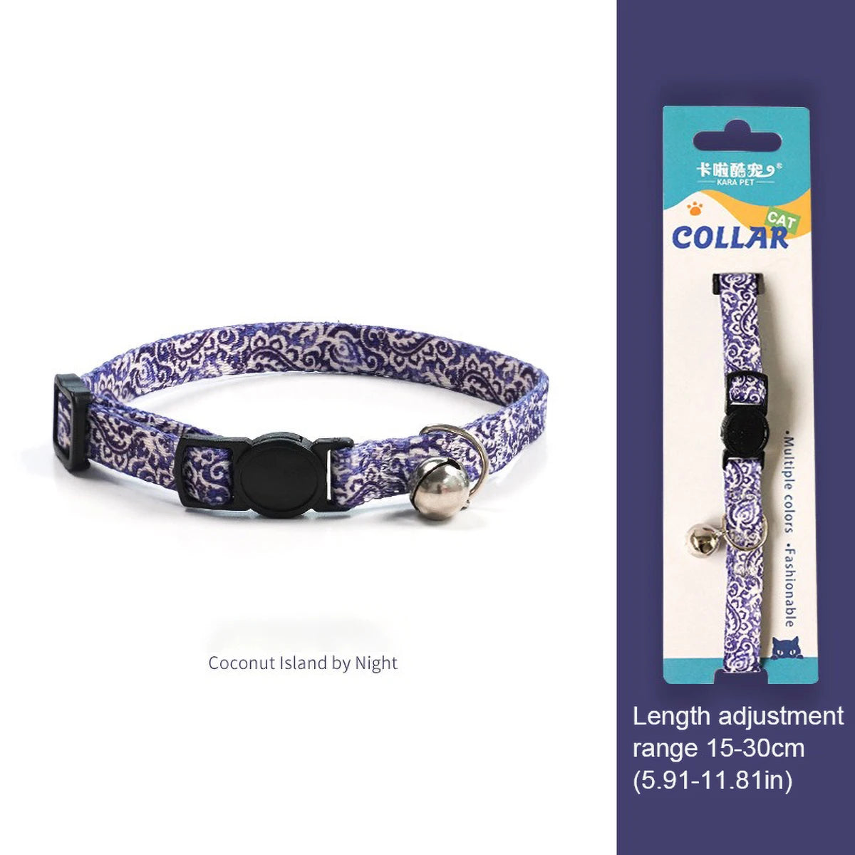 Cute Cat Weaving Necklace with Small Bell Design Anti-Suffocation Cat Collar Adjustable 15-30cm Comfortable Soft nylon material