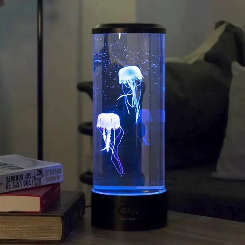 Jellyfish Lamp LED Color Changing Mood Light 7 Colors Aquarium Night Light for Bedroom and Desktop Decor Great Gift for Kids