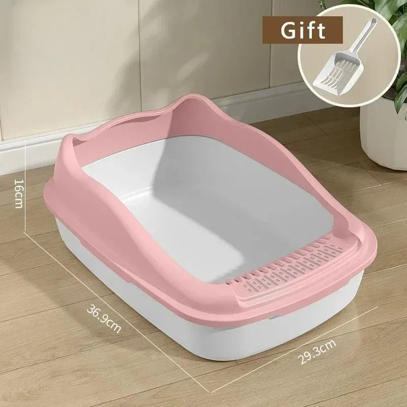 Cat Litter Box Small Size Pet Sandbox Anti-Splash Toilet