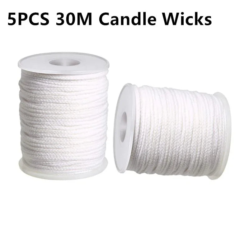 DIY Wax Core 61 M Long Cotton Woven Candle Lamp Wick Kit