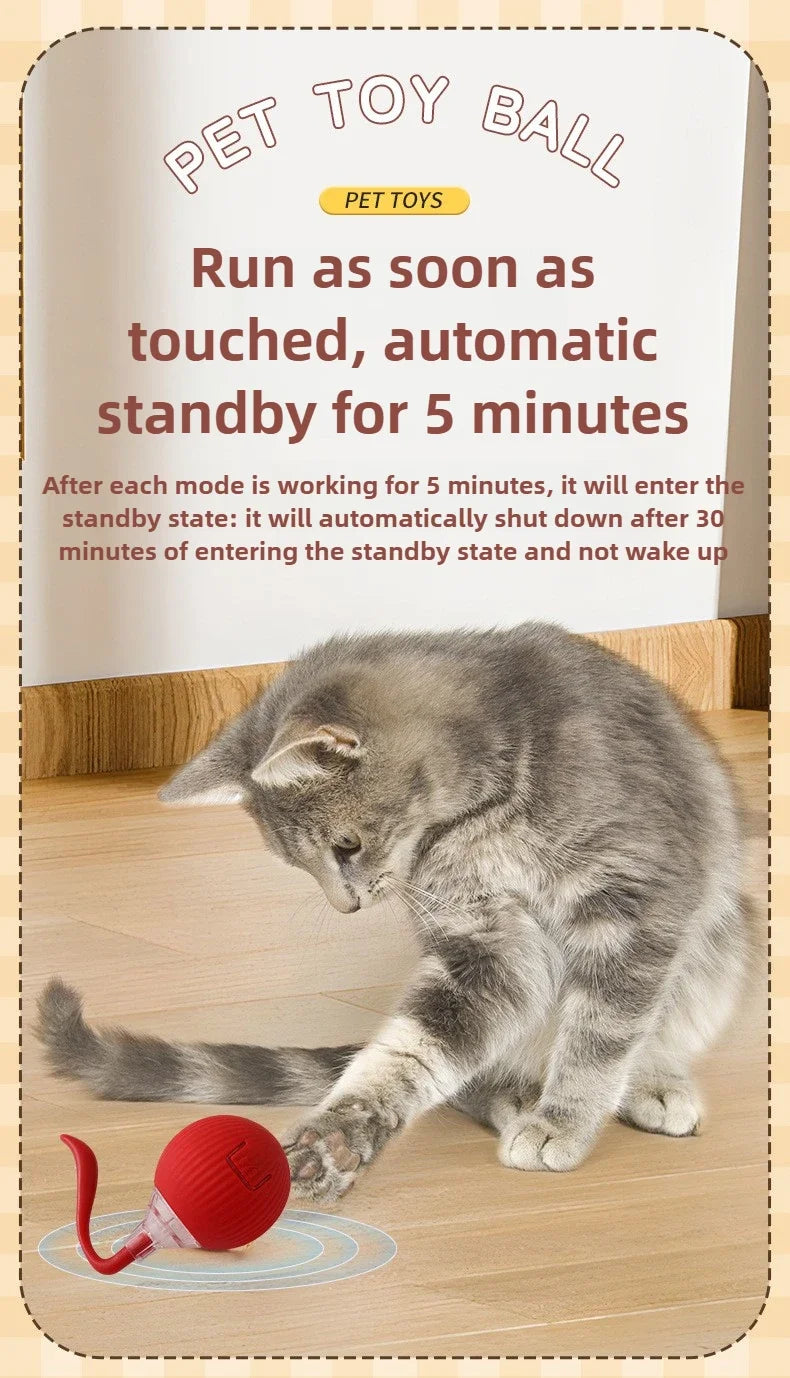 Cat Toys Interactive Ball Electronic Automatic Rolling Magic Ball