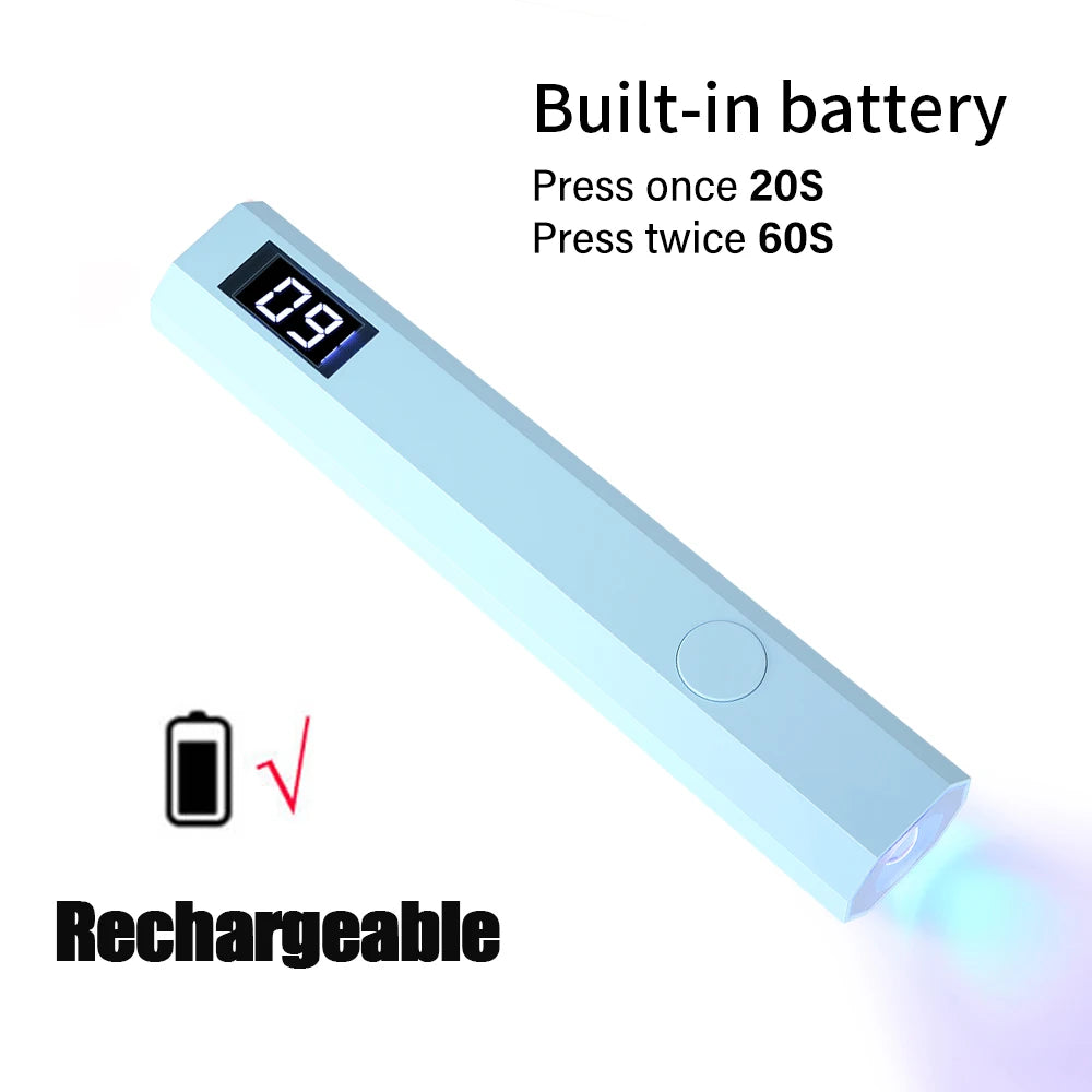 YIKOOLIN Mini 3W UV/LED Light for Nails With LED Display