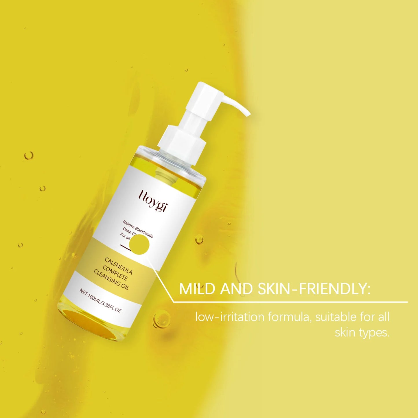 Hoygi Gentle Makeup Remover Oil for Sensitive Skin Refreshing Facial Cleanser with Natural Ingredients